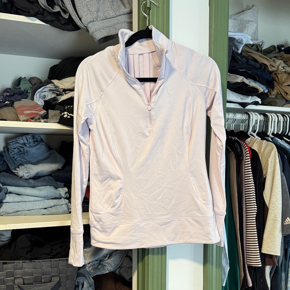 Apana Soft Pink Quarter-Zip Pullover